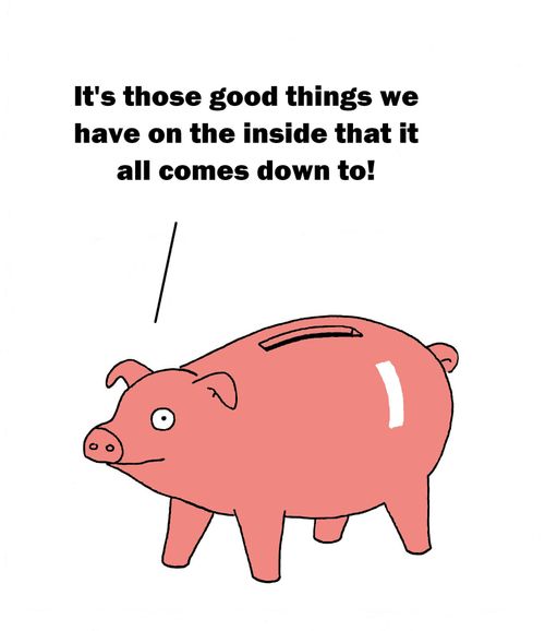 Philosophical piggy bank.