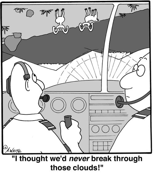'I thought we'd never break through those clouds!'