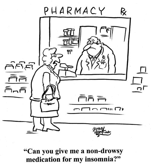 'Can you give me a non-drowsy medication for insomnia?'