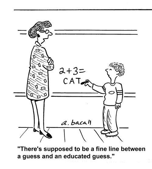 There's supposed to be a fine line between a guess and an educated guess.
