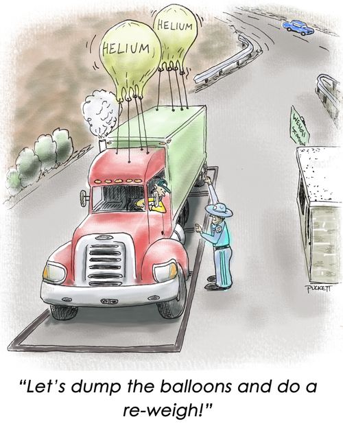 'Let's dump the balloons and do a re-weigh.'