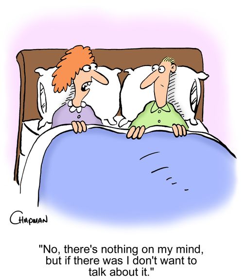 'No, there's nothing on my mind, but if there was I don't want to talk about it.'