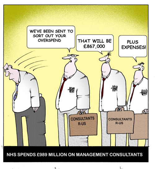 NHS spends ?989 million on management consulatants