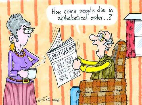 "How come people die in alphabetical order...?"