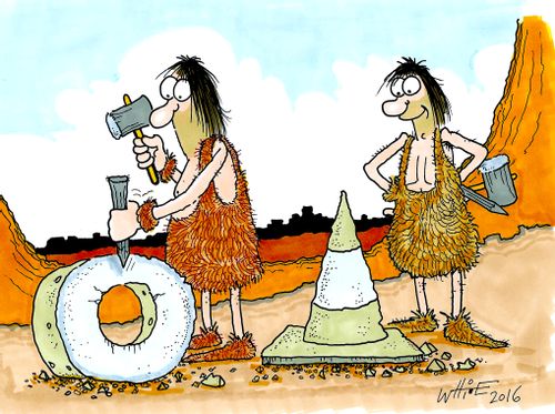 Stoneage traffic cone