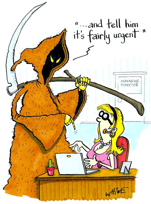 "...and tell him it's fairly urgent."