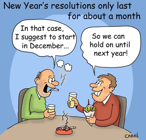New Year's resolutions only last for about a month