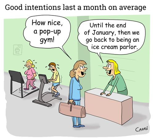 Good intentions last a month on average