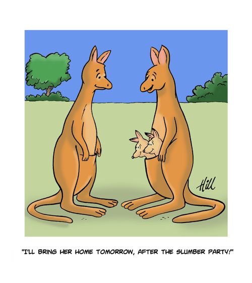 "I'll bring her home tomorrow, after the slumber party!"