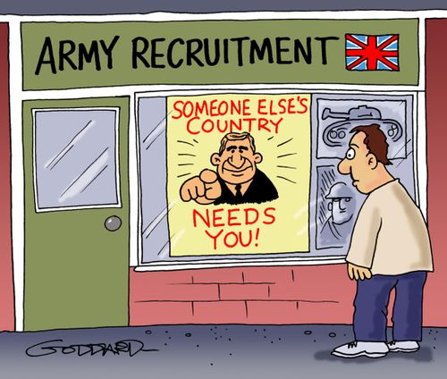 Army recruitment - Someone else's country needs you!