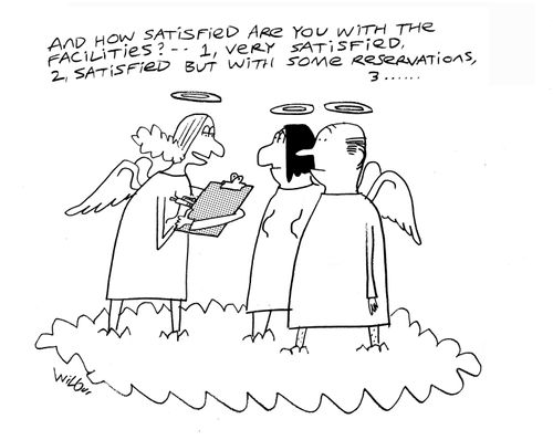 'And how satisfied are you with the facilities?  1 very satisfied, 2 satisfied but with some reservations, 3...'