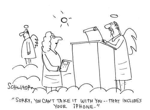 'Sorry, you can't take it with you...that includes your iphone.'