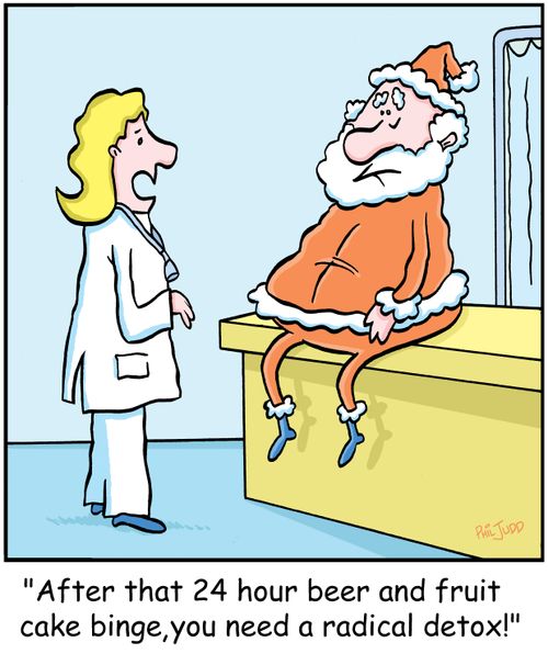 'After that 24 hour beer and fruit cake binge, you need a radical detox!'