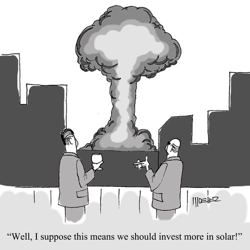 'Well, I suppose this means we should invest more in solar!'