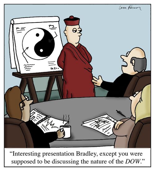'Interesting presentation Bradley, except you were supposed to be discussing the nature of the DOW.'
