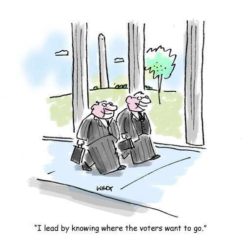 'I lead by knowing where the voter wants to go.'