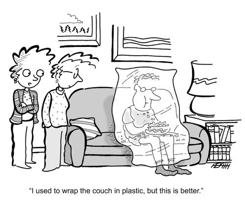 'I used to wrap the couch in plastic, but this is better.'