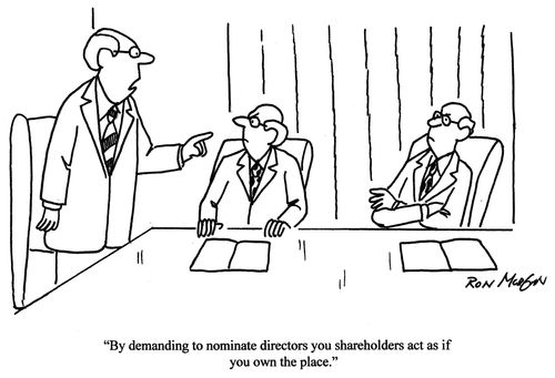 'By demanding to nominate directors you shareholders act as if you own the place.'
