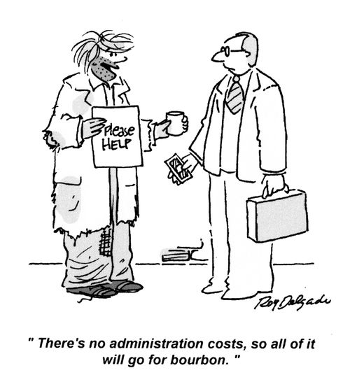 'There's no administration costs, so all of it will go for bourbon.'