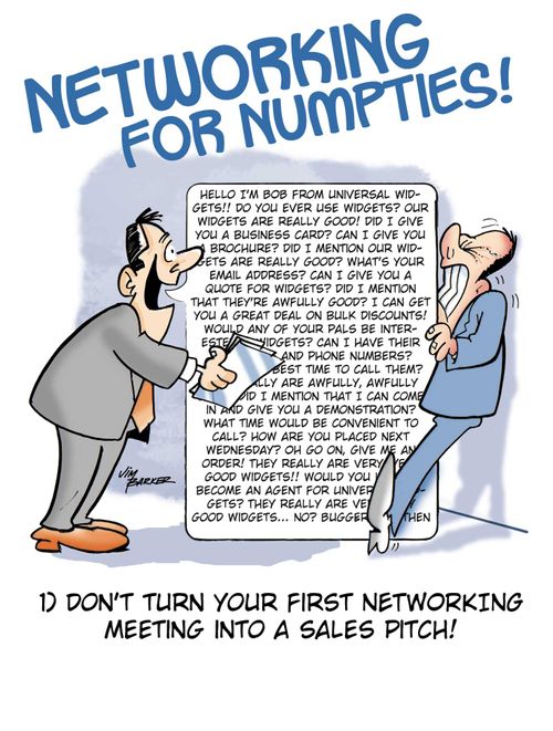 Don't turn your first networking meeting into a sales pitch
