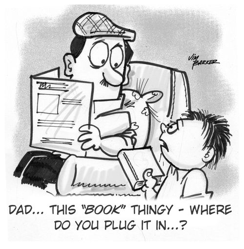 Dad... this 'Book' thingy - where do you plug it in?