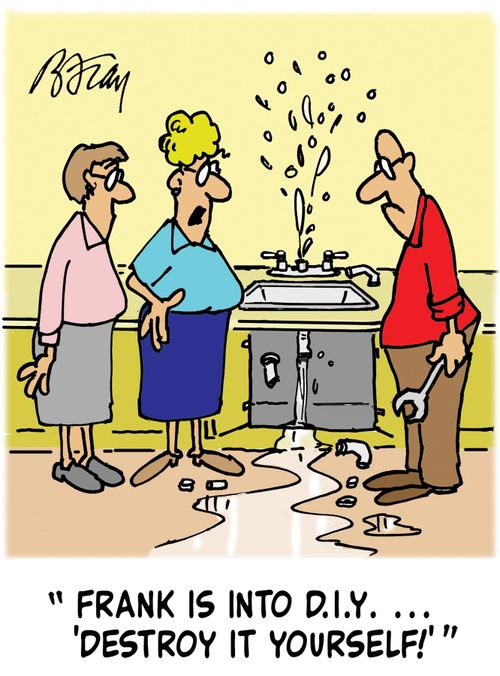 'Frank is into D.I.Y...'Destroy It Yourself'!'
