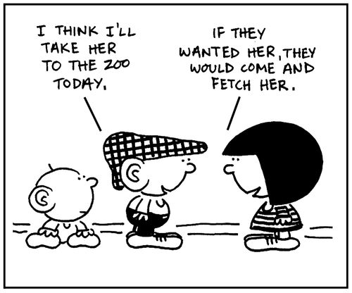 'I think I'll take her to the zoo today.'