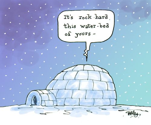 'It's rock hard this water-bed of yours.'