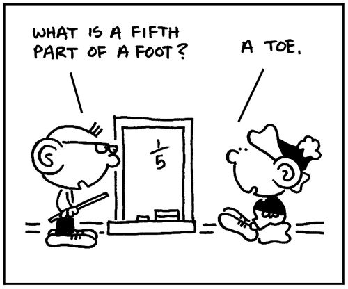 'What is a fifth part of a foot?'