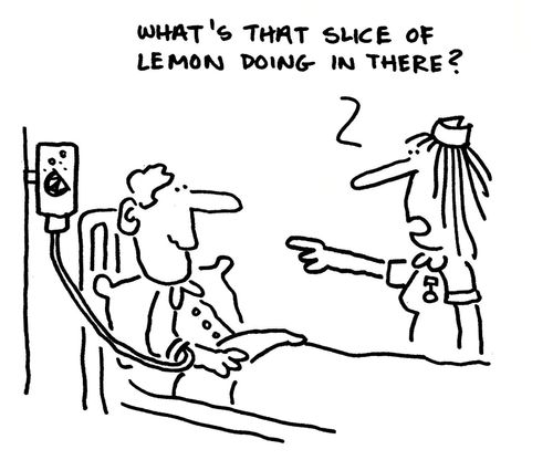 'What's that slice of lemon doing in there?'