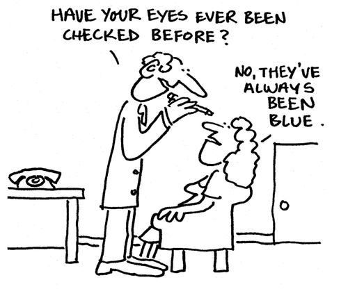 'Have your eyes ever been checked before?'