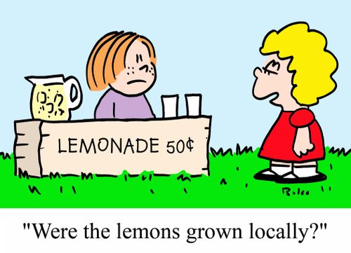'Were the lemons grown locally?'