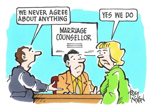 'We never agree about anything.'