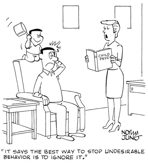 'It says the best way to stop undesirable behavior is to ignore it.'