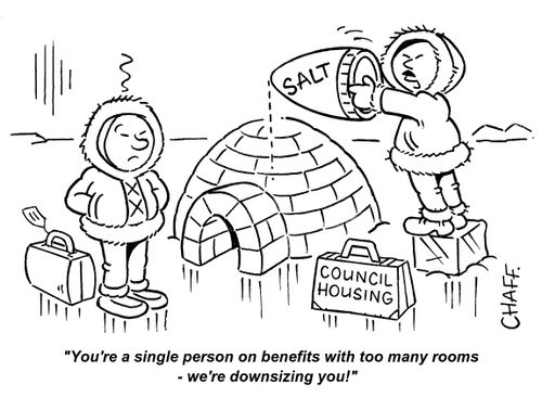 'You're a single person on benefits with too many rooms - we're downsizing you!'