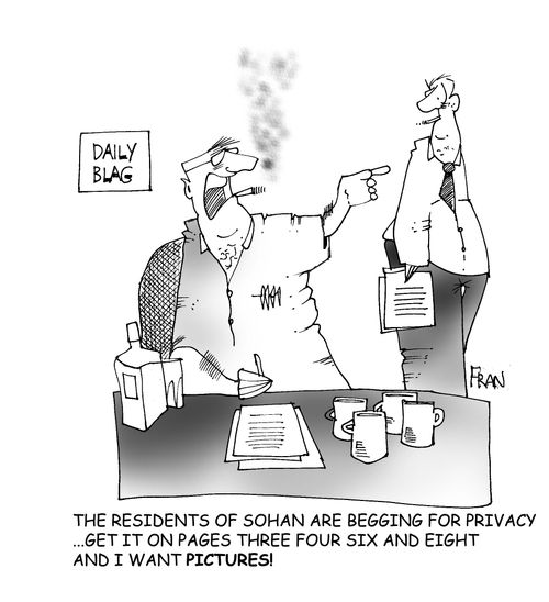 'The residents of Soham are begging for privacy....I want it on pages three, four, six and eight..and I want PICTURES.' 