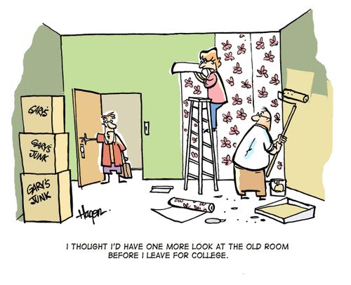 'I thought I'd have one more look at the old room before I leave for college.'