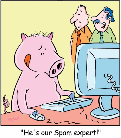 'He's our Spam expert!'
