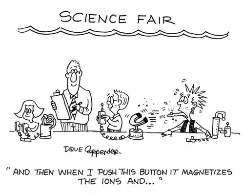 'And then when I push this button it magnetizes the ions and...'