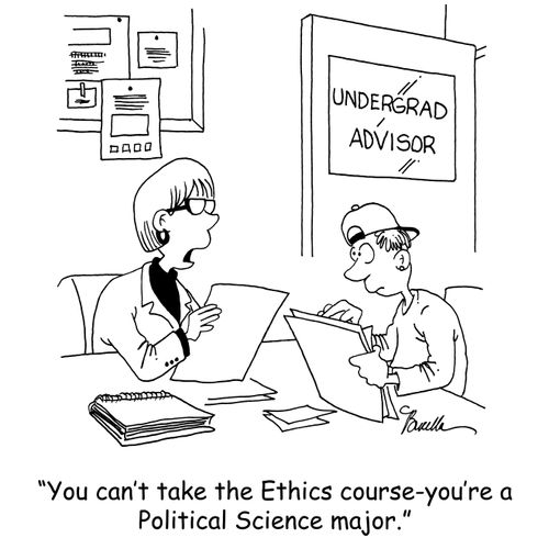 'You can't take the Ethics course-you're a Political Science major.'