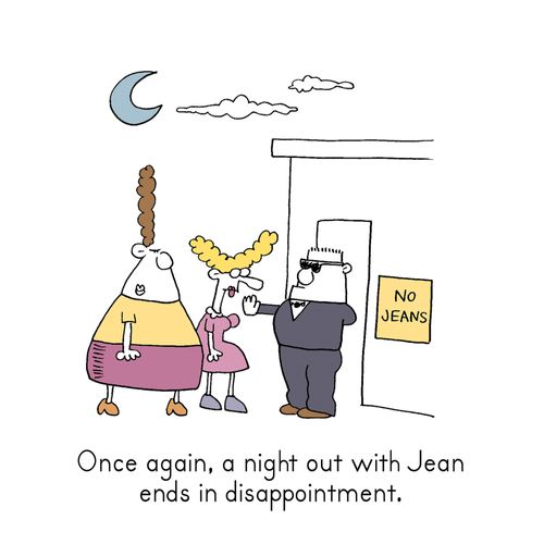 Once again, a night out with Jean ends in disappointment.