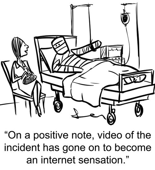 'On a positive note, video of the incident has gone on to become an internet sensation.'