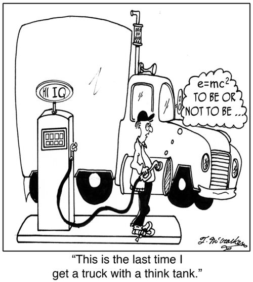 'This is the last time I get a truck with a think tank.'
