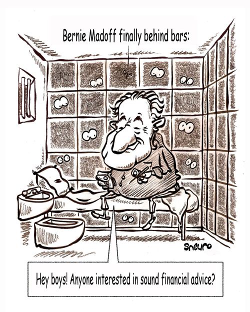 Bernie Madoff finally behind bars: Hey boys! Anyone interested in sound financial advice?