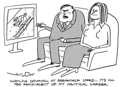 'Hurtling downhill at breakneck speed... it's all too reminiscent of my political career.'