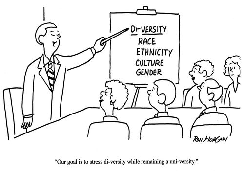 'Our goal is to stress di-versity while remaining a uni-versity.'