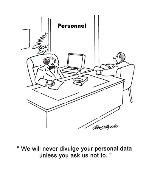 'We will never divulge your personal data unless you ask us not to.'