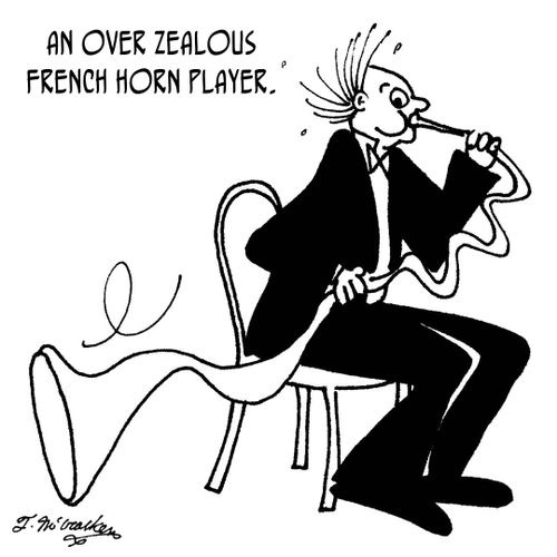 Over Zealous French Horn Player