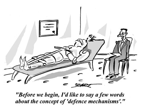 'Before we begin, I'd like to say a few words about the concept of 'defence mechanisms'.'