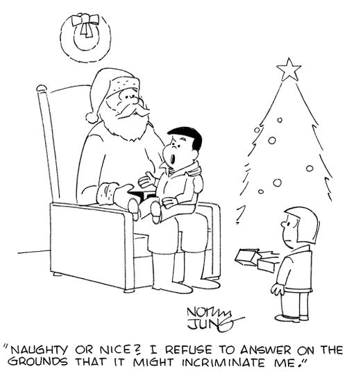 'Naughty or nice? I refuse to answer on the grounds that it might incriminate me.'